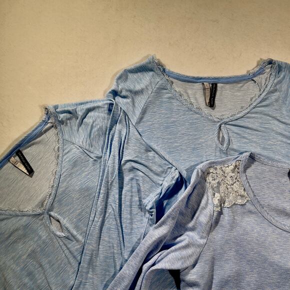 Jaclyn Intimates Sleep Shirt Woman's Large LOT OF 3 Tops Rayon Spandex Blend - Picture 5 of 13